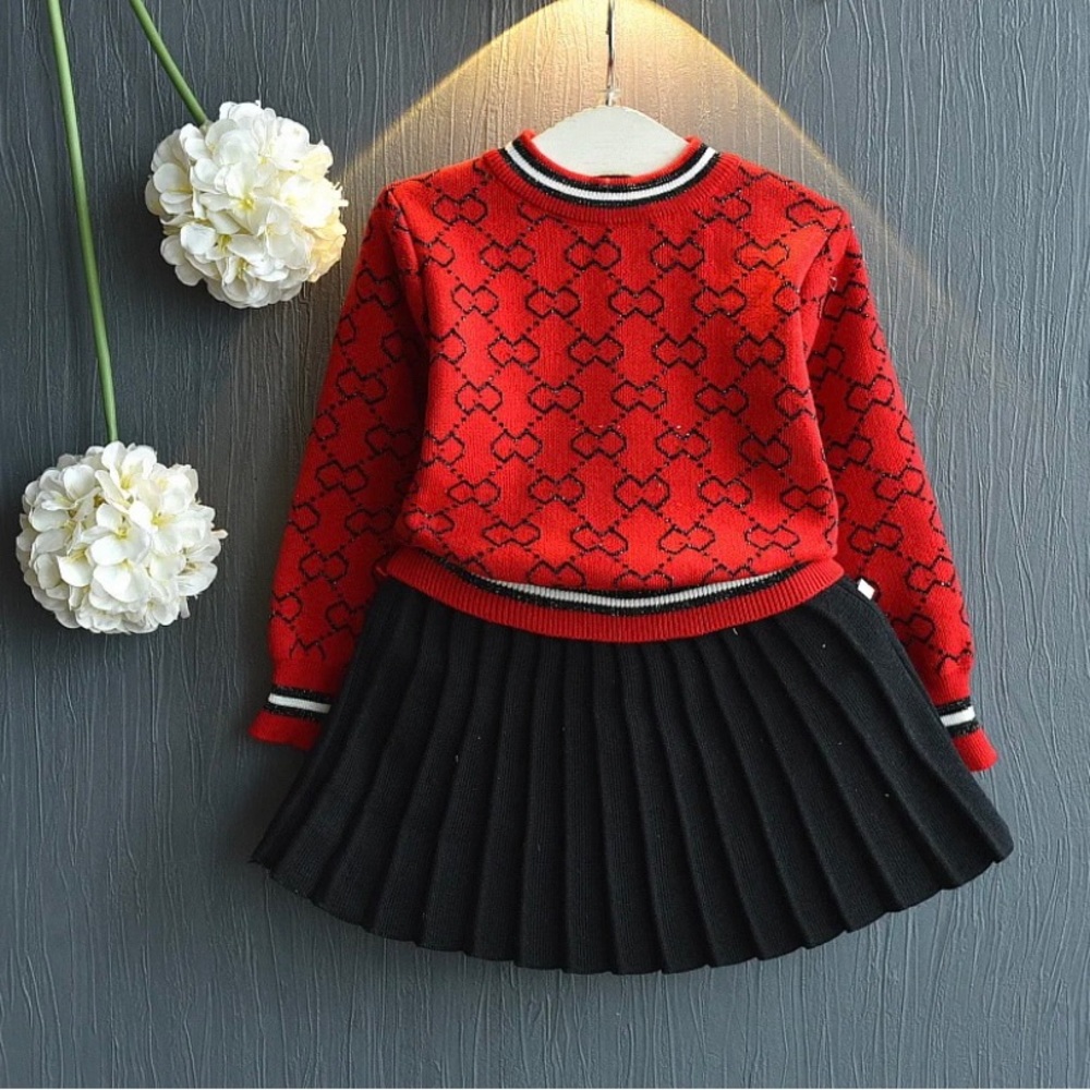 Girls two piece skirt set